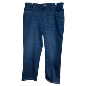 Eileen Fisher organic cotton blend denim crop jeans 14